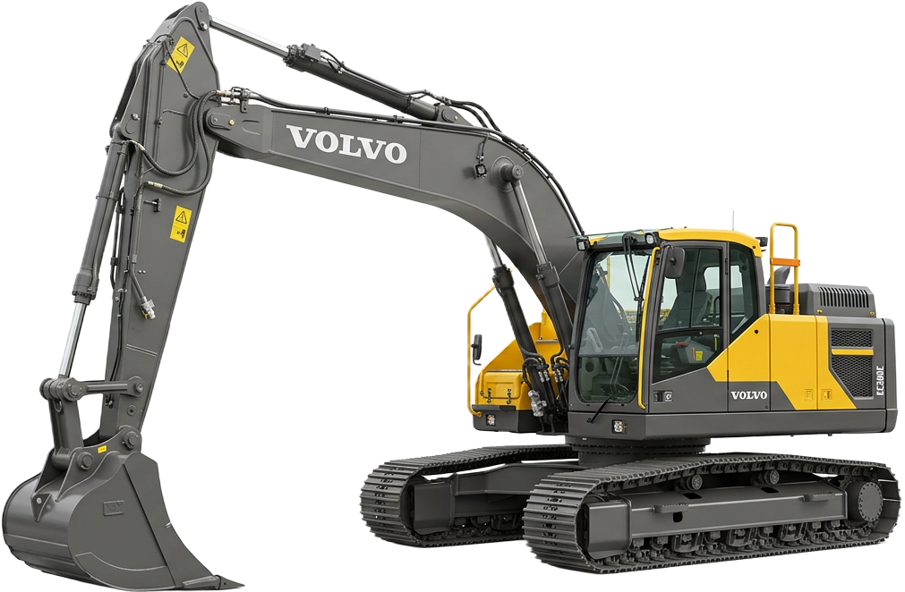 23 tonne tracked excavator supplied with an operator
